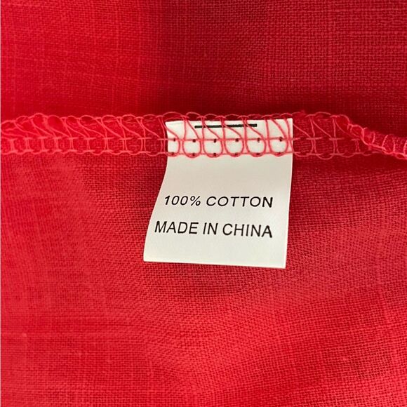 Zanzea Coral Colored 100% Cotton Wrap Top Size: XL, NWT - Picture 6 of 7